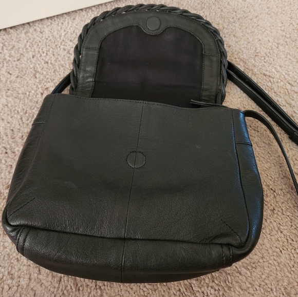 NWOT ANTROPOLOGIE DAY & MOOD BLACK LEATHER CROSSBODY - Picture 3 of 7